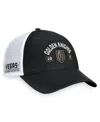 Fanatics Men's Black/white Vegas Golden Knights Free Kick Trucker Adjustable Hat In Black,white