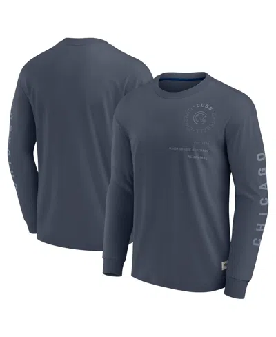 Fanatics Men's Blue Chicago Cubs Elements Future Ground Tonal Info Long Sleeve T-shirt