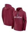 Fanatics Men's Blue Colorado Avalanche Authentic Pro Rink Hoodie In Red