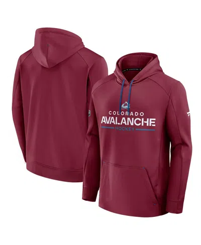 Fanatics Men's Blue Colorado Avalanche Authentic Pro Rink Hoodie In Red