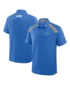 Fanatics Men's Blue Detroit Lions Back Around Raglan Polo Shirt In Blue