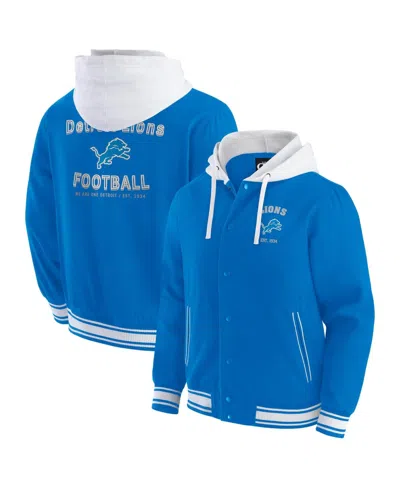 Fanatics Men's Blue Detroit Lions Full-snap Hoodie Jacket