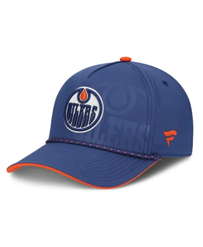 Fanatics Men's Blue Edmonton Oilers On Stage Podium A-frame Adjustable Hat