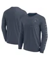 Fanatics Men's Blue New York Yankees Elements Future Ground Tonal Info Long Sleeve T-shirt In Black