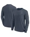 Fanatics Men's Blue New York Knicks Elements Future Ground Tonal Info Long Sleeve T-shirt In Gray