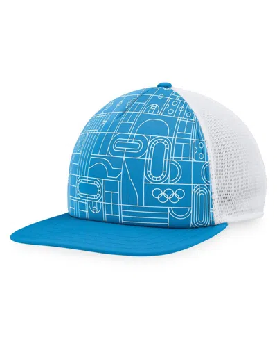 Fanatics Men's Blue Olympic Games Five-panel Trucker Snapback Hat In Light Blue