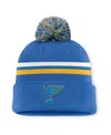 Fanatics Men's Blue St. Louis Blues Authentic Pro Rink Cuffed Pom With Knit Hat In Blue