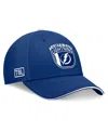 Fanatics Men's Blue Tampa Bay Lightning 2024 Nhl Draft On Stage Trucker Adjustable Hat In Blue,white
