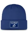 Fanatics Men's Blue Tampa Bay Lightning Authentic Pro Cuffed Knit Hat In Blue