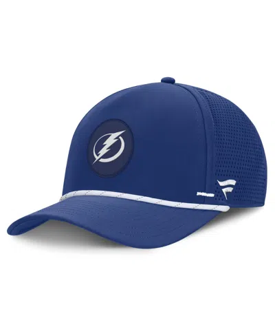 Fanatics Men's Blue Tampa Bay Lightning Authentic Pro Rink Vented A-frame Adjustable Hat In Blue,white