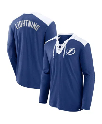 Fanatics Men's Blue Tampa Bay Lightning Iconic Exclusive Long Sleeve T-shirt
