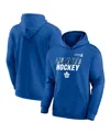Fanatics Men's Blue Toronto Maple Leaf's 2025 Stanley Cup Playoffs Breakout Fleece Pullover Hoodie In Blue