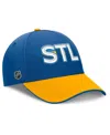 Fanatics Men's Blue/gold St. Louis Blues Authentic Pro Rink Team Code Flex Hat In Blue