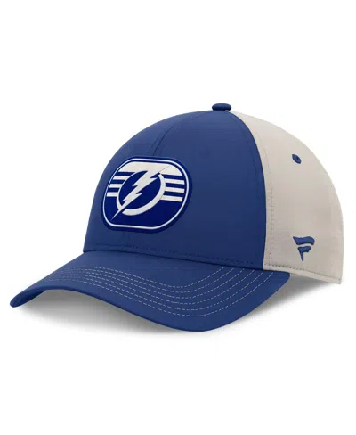 Fanatics Men's Blue/gray Tampa Bay Lightning 2025 Stanley Cup Playoffs Locker Room Trucker Adjustable Hat In Multi