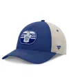 Fanatics Men's Blue/gray Toronto Maple Leaf's 2025 Stanley Cup Playoffs Locker Room Trucker Adjustable Hat