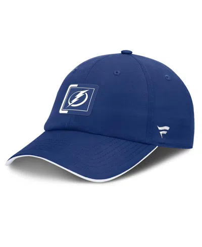 Fanatics Men's Blue/white Tampa Bay Lightning Authentic Pro Ripstop Adjustable Hat In Blue,white