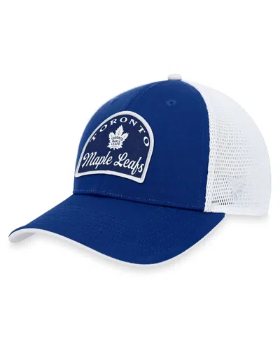 Fanatics Men's Blue/white Toronto Maple Leafs Fundamental Adjustable Hat In Blue,white