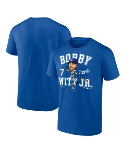 Fanatics Men's Bobby Witt Jr. Royal Kansas City Royals Hometown Caricature T-shirt In Blue