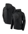 Fanatics Men's Boston Bruins Black Ice Defender Raglan Pullover Hoodie In Black