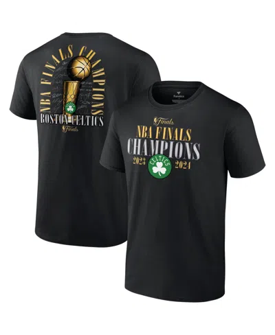 Fanatics Men's Black Boston Celtics 2024 Nba Finals Champions Big Tall Fade Away Jumper Roster Signature T-sh