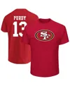 Fanatics Men's Brock Purdy Scarlet San Francisco 49ers Big Tall Player Name Number T-shirt In Red