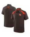 Fanatics Men's Brown Cleveland Browns Back Around Raglan Polo Shirt In Brown