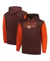 Fanatics Men's Brown Cleveland Browns Big Tall Outline Pullover Hoodie In Multi