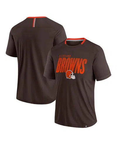 Fanatics Men's Brown Cleveland Browns Defender Fade Slant T-shirt