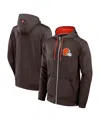 Fanatics Men's Brown Cleveland Browns Defender Full-zip Hoodie In Brown
