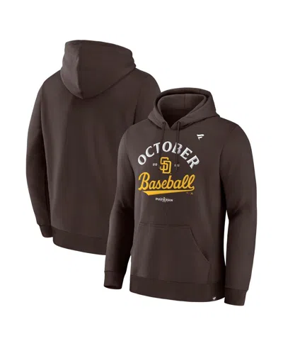 Fanatics Men's Brown San Diego Padres 2025 Mlb Postseason Locker Room Hoodie