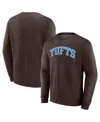Fanatics Men's Brown Tufts University Jumbos Short Name Pullover Sweatshirt In Brown