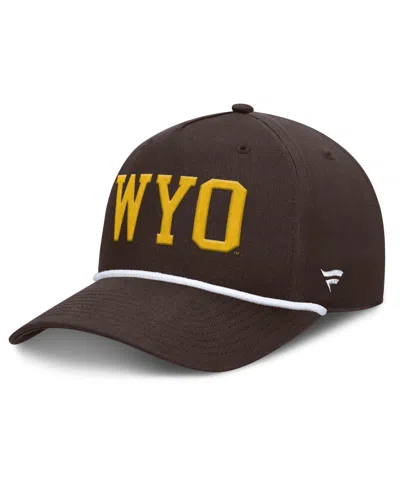 Fanatics Men's Brown Wyoming Cowboys Foul Ball Rope Adjustable Hat