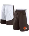 Fanatics Men's Brown/white Cleveland Browns Go Hard Shorts In Brown,white