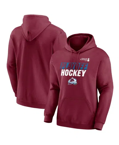 Fanatics Men's Burgundy Colorado Avalanche 2025 Stanley Cup Playoffs Breakout Fleece Pullover Hoodie In Red