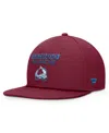 Fanatics Men's Burgundy Colorado Avalanche Authentic Pro Prime Snapback Hat In Burgundy