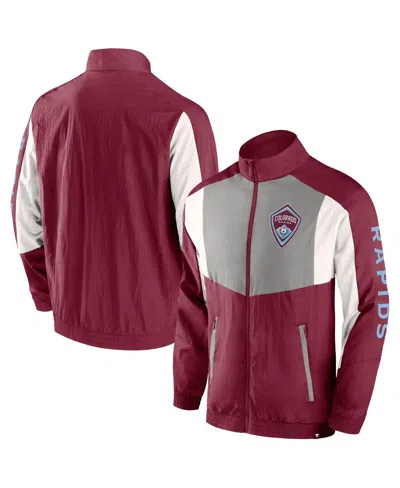Fanatics Men's Burgundy Colorado Rapids Net Goal Raglan Full-zip Track Jacket
