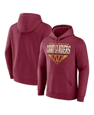 Fanatics Men's Burgundy Washington Commanders Geometric Chrome Pullover Hoodie