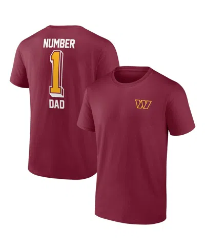 Fanatics Men's Burgundy Washington Commanders Team 1 Dad T-shirt