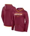 Fanatics Men's Burgundy Washington Commanders Transitional Defender Hoodie Long Sleeve T-shirt In Burgundy