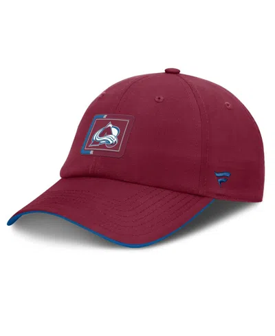 Fanatics Men's Burgundy/blue Colorado Avalanche Authentic Pro Ripstop Adjustable Hat In Burgundy,blue