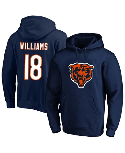 Fanatics Men's Caleb Williams Navy Chicago Bears Big Tall Name & Number Fleece Hoodie