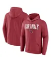 Fanatics Men's Cardinal Arizona Cardinals Pylon Outline Pullover Hoodie In Red