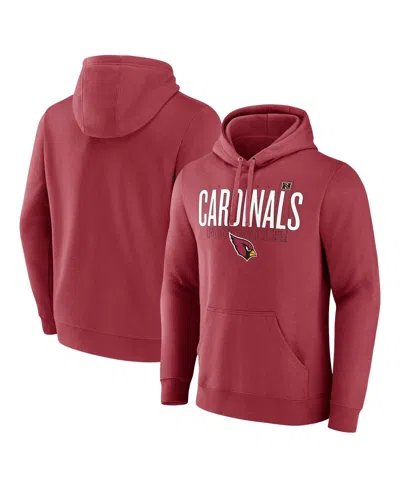 Fanatics Men's Cardinal Arizona Cardinals Pylon Outline Pullover Hoodie In Red