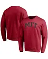 Fanatics Men's Cardinal Mit Engineers Arched Fleece Pullover Sweatshirt In Red