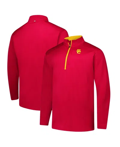 Fanatics Men's Cardinal Usc Trojans Big Tall Defender Quarter-zip Top