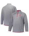Fanatics Men's Charcoal Alabama Crimson Tide Raglan Big Tall Quarter-zip Top In Charcoal
