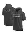 Fanatics Men's Charcoal Carolina Panthers Elements Future Ground Lettering Short Sleeve Pullover Hoodie In Black