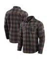Fanatics Men's Tan/charcoal San Francisco Giants Classic Flannel Long Sleeve Button-up Shirt In Charcoal