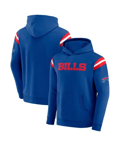 Fanatics Men's Charcoal Cincinnati Bengals Football Washed Pullover Hoodie In Royal