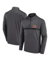 Fanatics Men's Charcoal Cincinnati Bengals Head-to-head Quarter-zip Sweatshirt In Charcoal